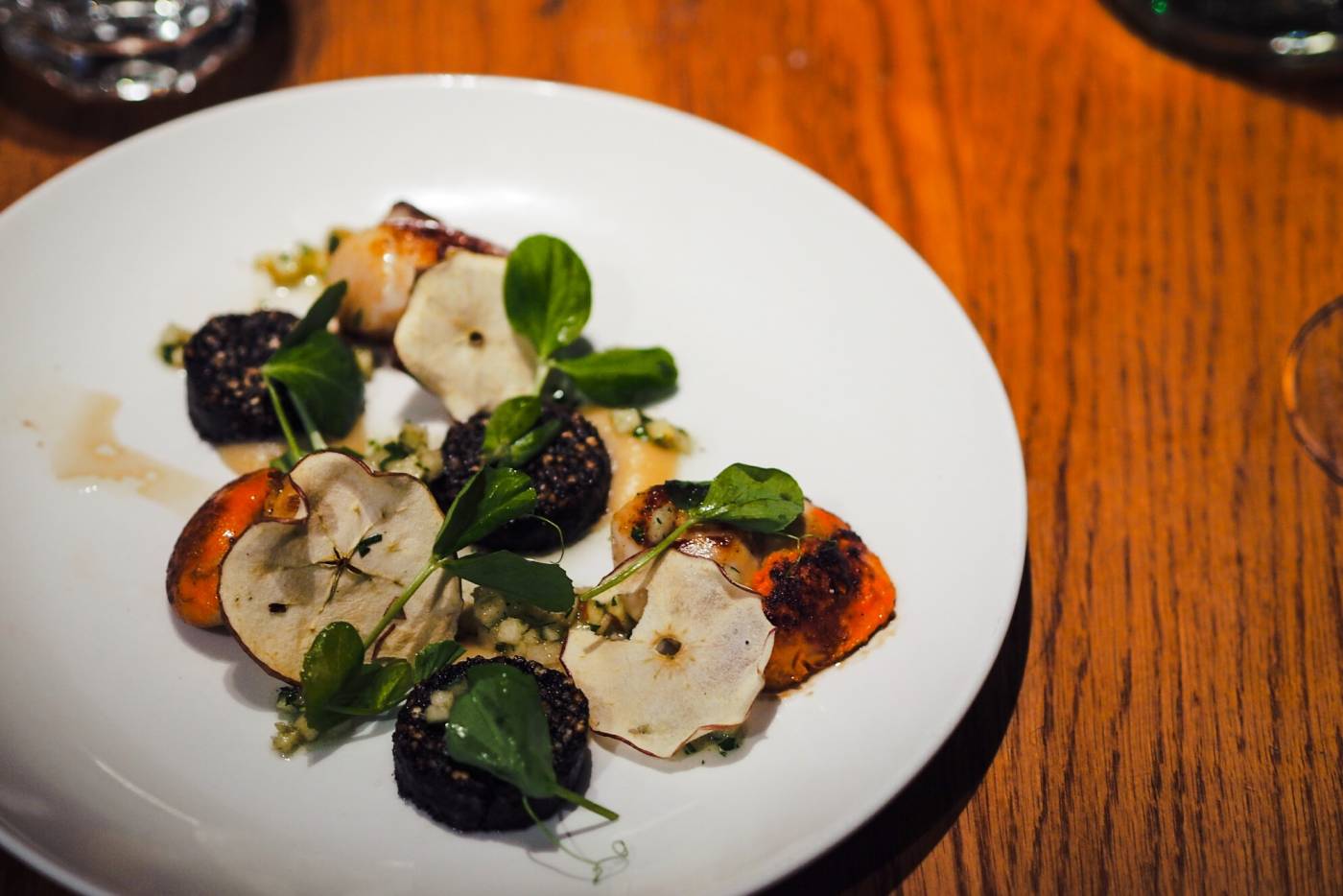 The Swan Salford, The Swan Salford review, scallops and black pudding