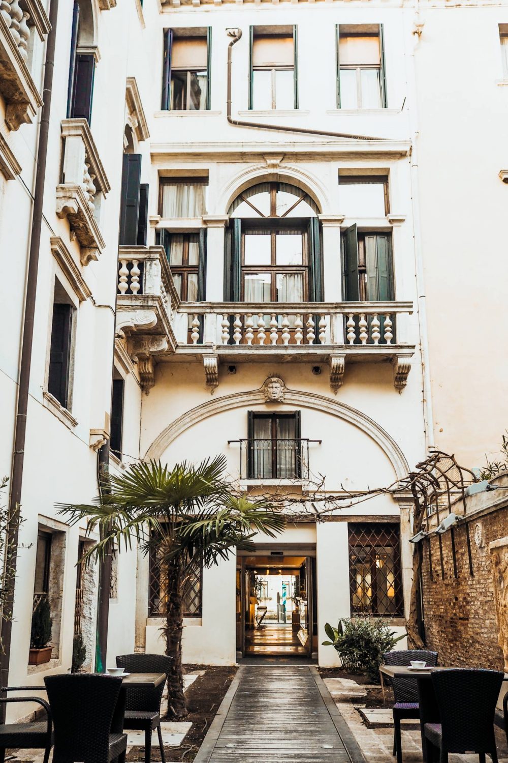 Front door of Hotel Palazzo Giovanelli, Venice