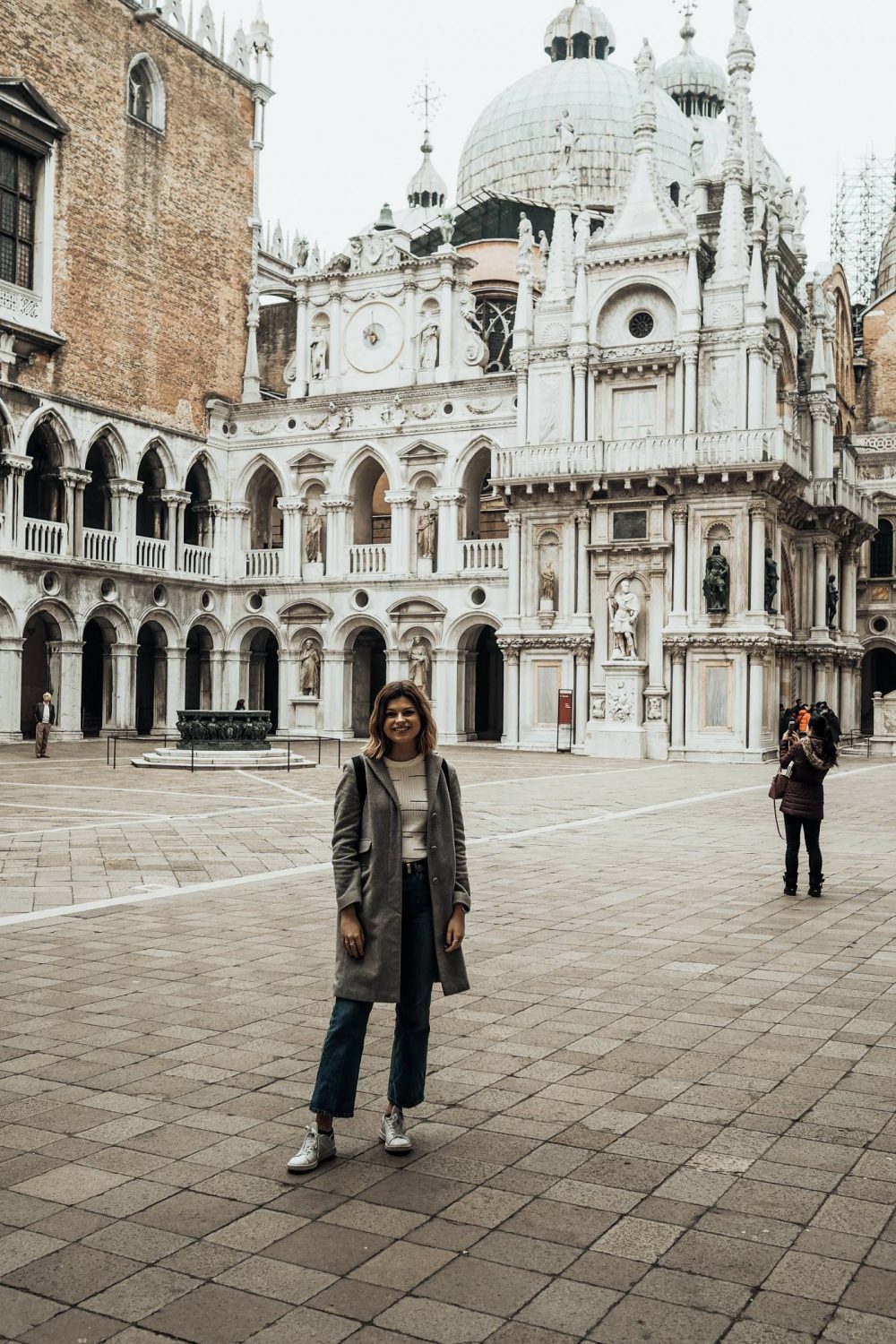 Sophie at Palazzo Ducale Doges Palace in Venice